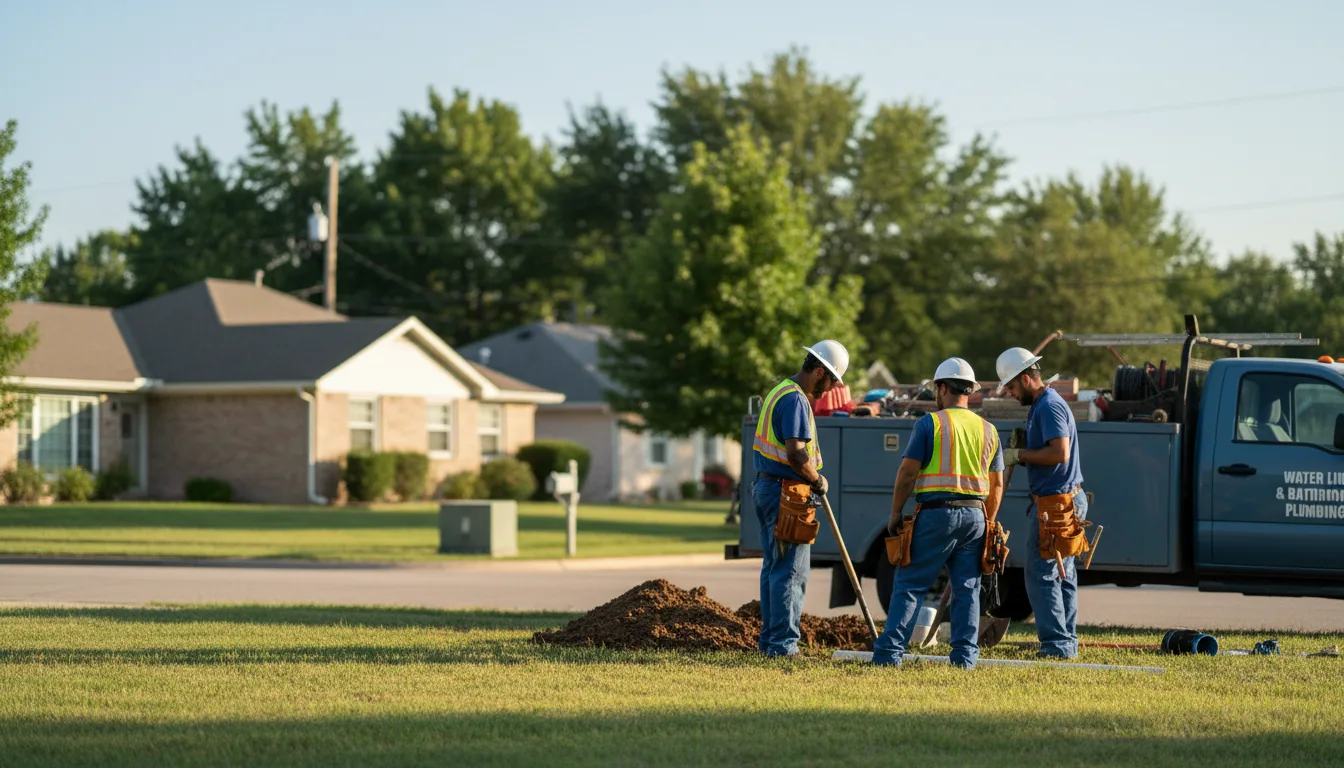 Residential water line and bathroom plumbing service in New Salem, PA